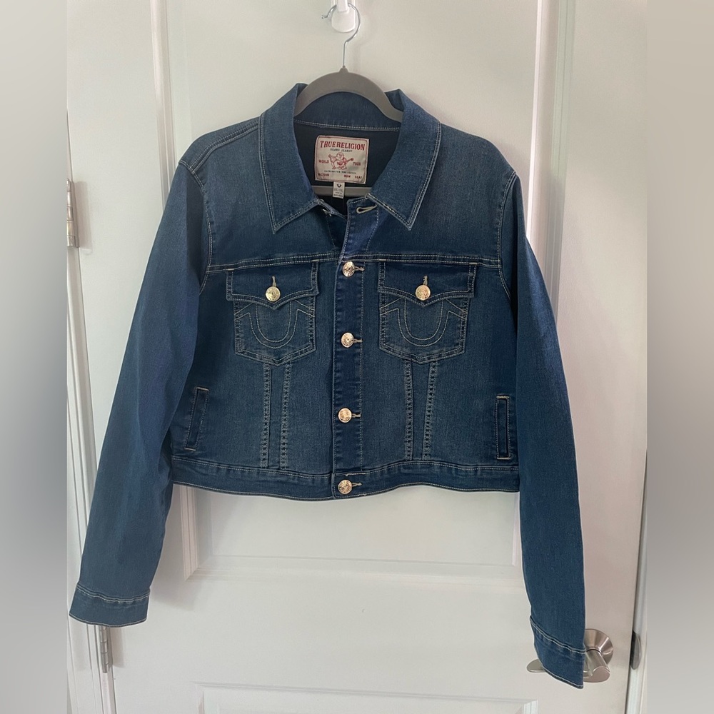 True Religion XXL Crop Denim Jacket.New With Tags.